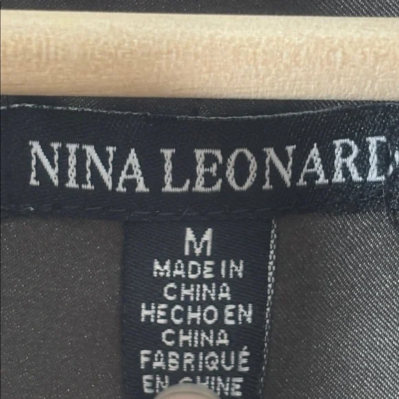 NWOT Nina Leonard Womens Espresso Horizontal Stripe Faux Fur Teddy Jacket Size M - Picture 2 of 15